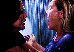 Grey's Anatomy Shower Scene Callie Arizona domestic violence